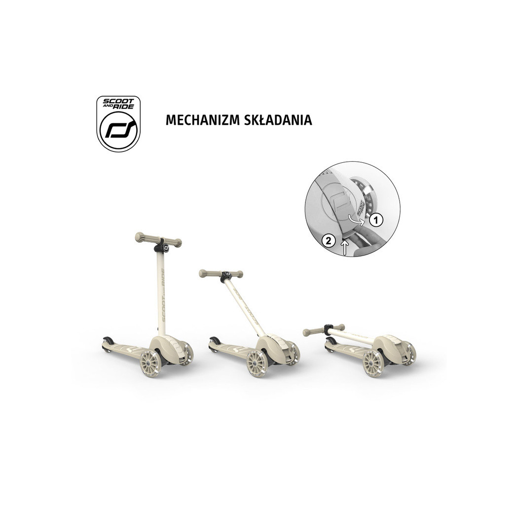 Ash 3S LED - Highwaykick3 - Regulowana Hulajnoga 3-7 lat - Świecące Skrętne Kółka - Scootandride