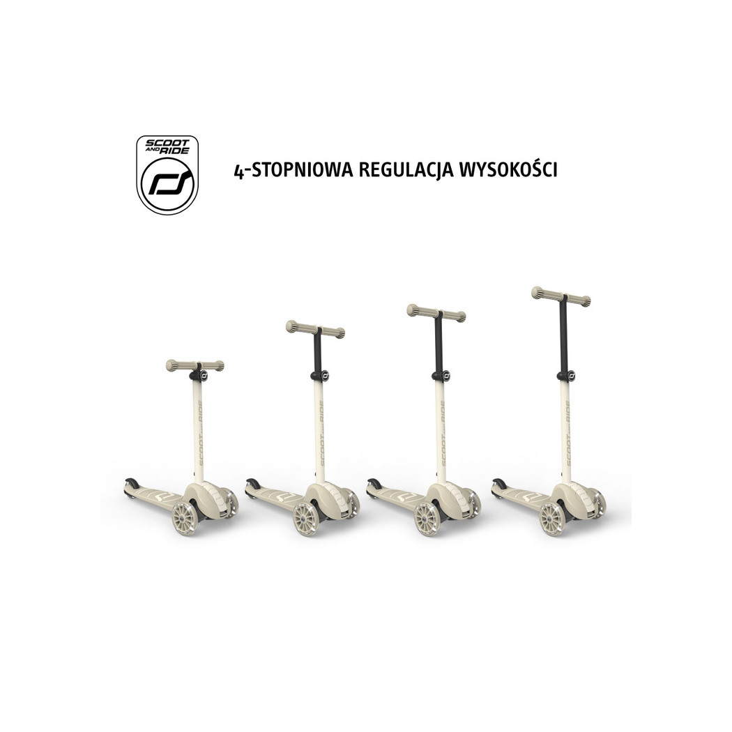 Ash 3S LED - Highwaykick3 - Regulowana Hulajnoga 3-7 lat - Świecące Skrętne Kółka - Scootandride