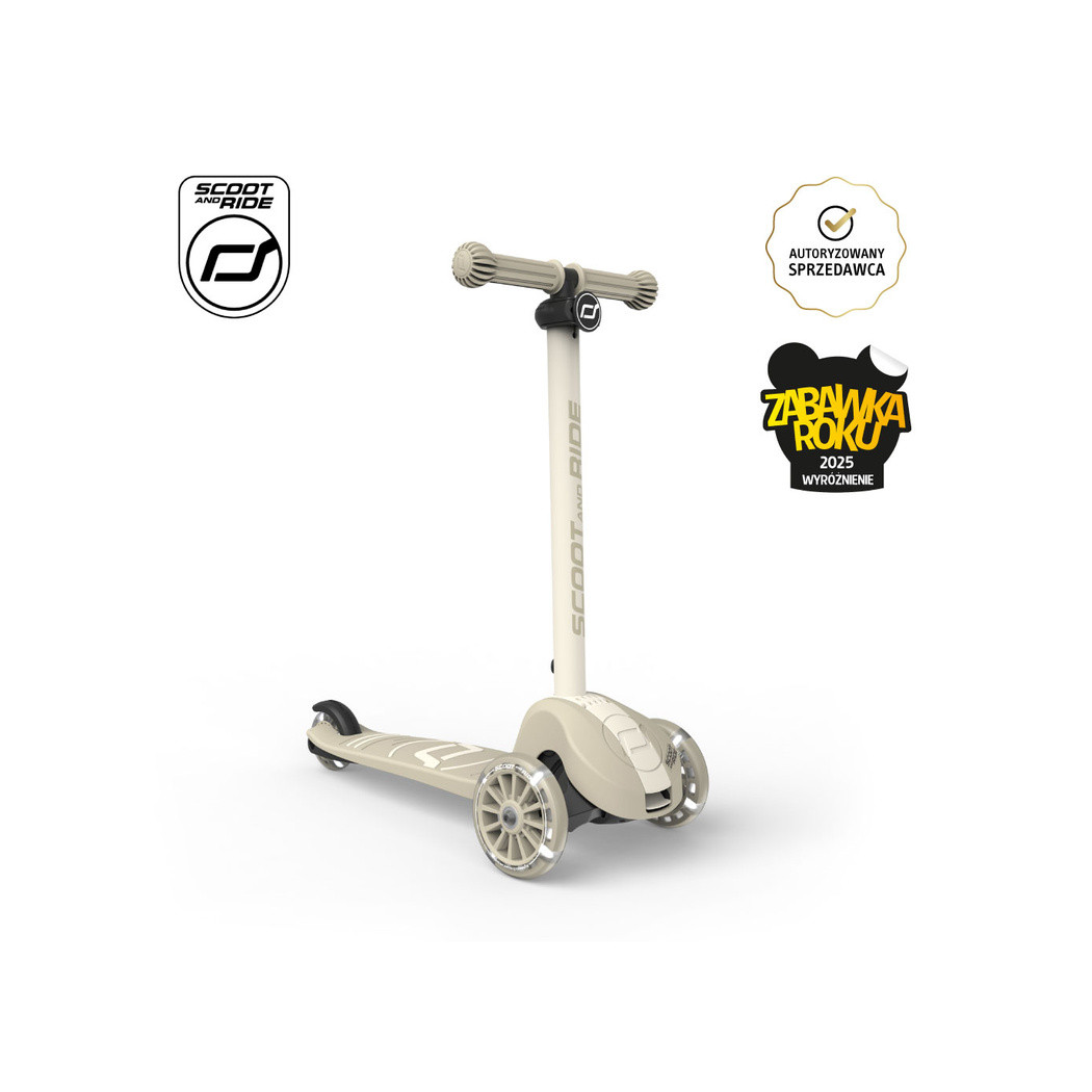 Ash 3S LED - Highwaykick3 - Regulowana Hulajnoga 3-7 lat - Świecące Skrętne Kółka - Scootandride