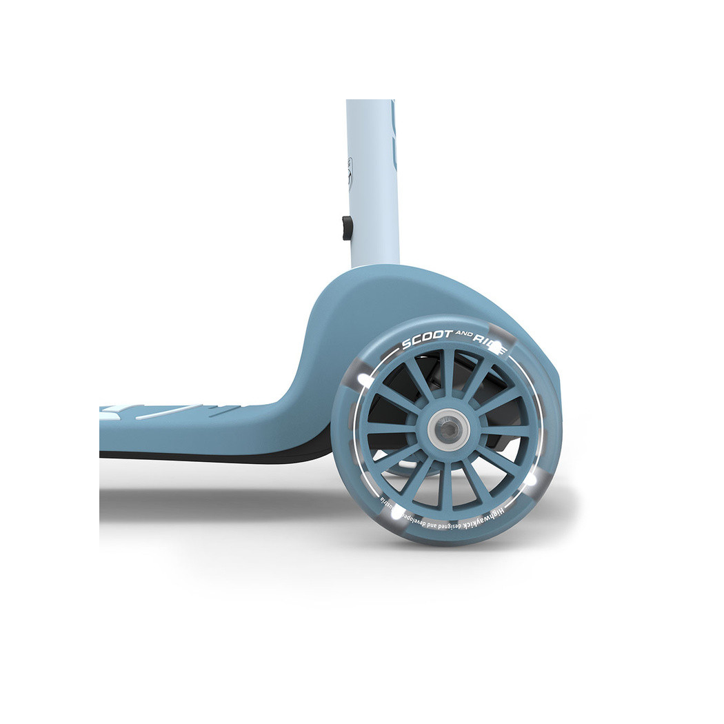 Steel 3S LED - Highwaykick3 - Regulowana Hulajnoga 3-7 lat - Świecące Skrętne Kółka - Scootandride