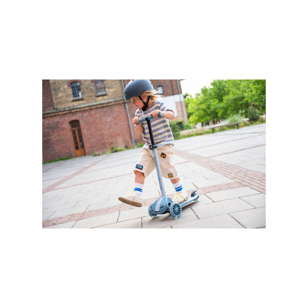 Steel 3S LED - Highwaykick3 - Regulowana Hulajnoga 3-7 lat - Świecące Skrętne Kółka - Scootandride