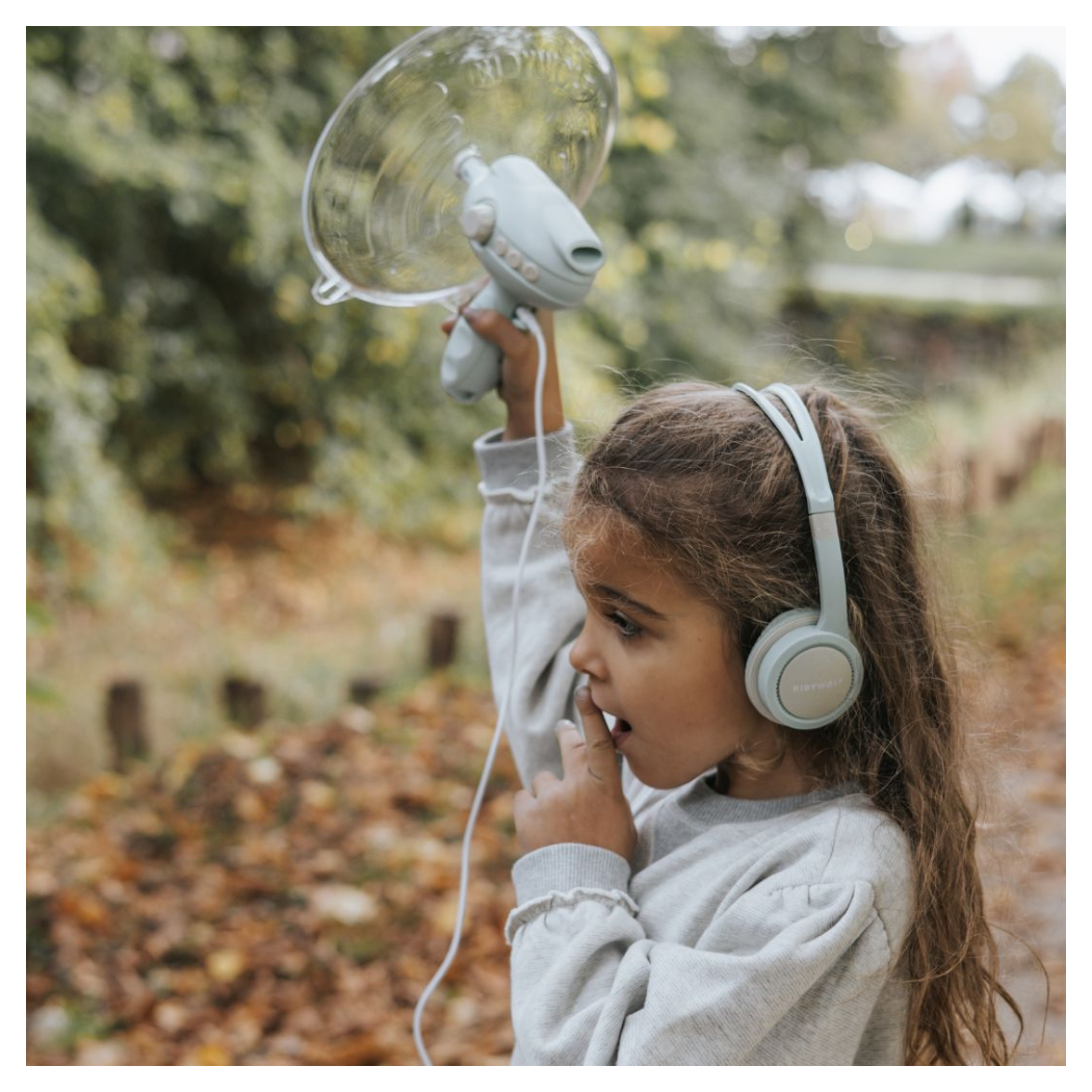 KIDYSPY - Wzmacniacz Dźwięku - Mikrofon Kierunkowy ze Słuchawkami - KIDYWOLF