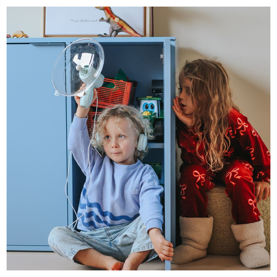 KIDYSPY - Wzmacniacz Dźwięku - Mikrofon Kierunkowy ze Słuchawkami - KIDYWOLF