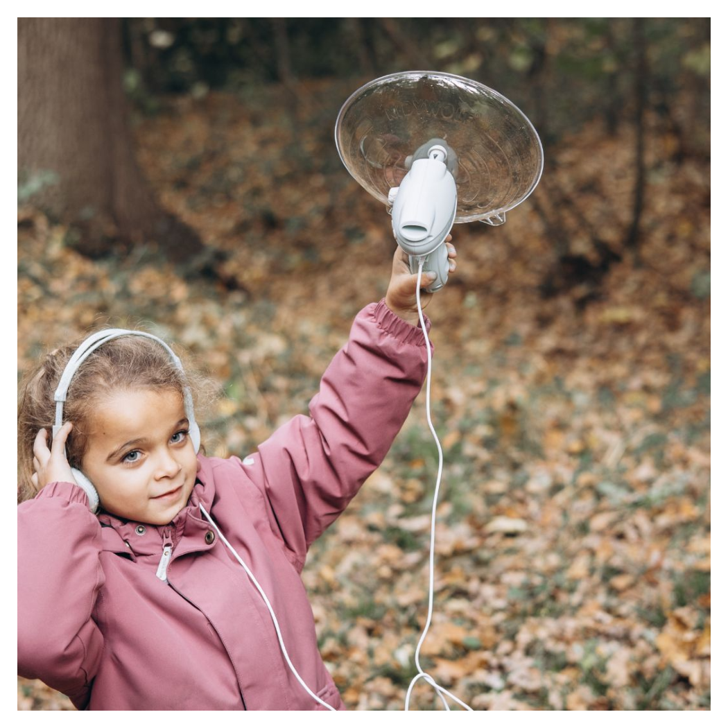 KIDYSPY - Wzmacniacz Dźwięku - Mikrofon Kierunkowy ze Słuchawkami - KIDYWOLF