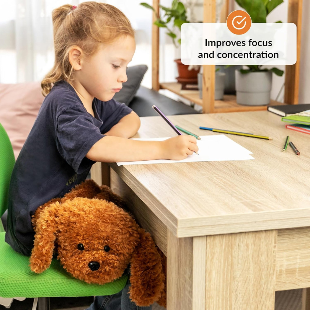 Piesek - Ciężki Pluszak Obciążeniowy 2 kg - Sensoryczny Stabilizator dla Dziecka - Odoxia