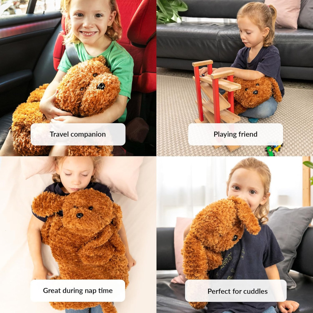 Piesek - Ciężki Pluszak Obciążeniowy 2 kg - Sensoryczny Stabilizator dla Dziecka - Odoxia