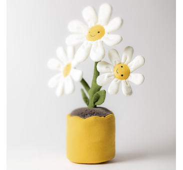 Wesoła Stokrotka 34 cm - Pluszowe Stokrotki w Doniczce - Maskotka Przytulanka - JellyCat
