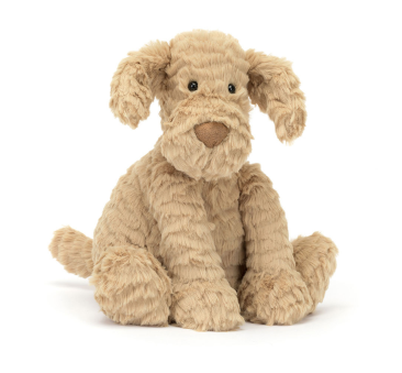 Biszkoptowy Szczeniaczek - Piesek 23 cm - Pluszowy z Prążkowanym Futerkiem - Maskotka Przytulanka - JellyCat