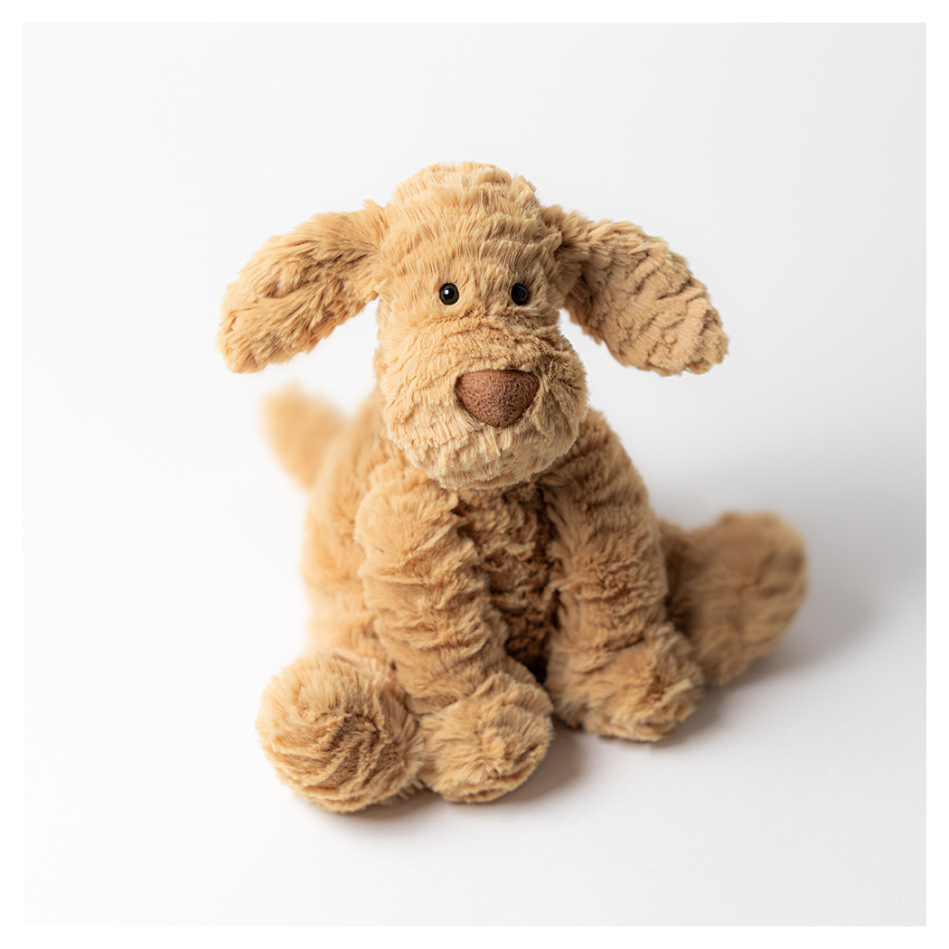 Biszkoptowy Szczeniaczek - Piesek 23 cm - Pluszowy z Prążkowanym Futerkiem - Maskotka Przytulanka - JellyCat