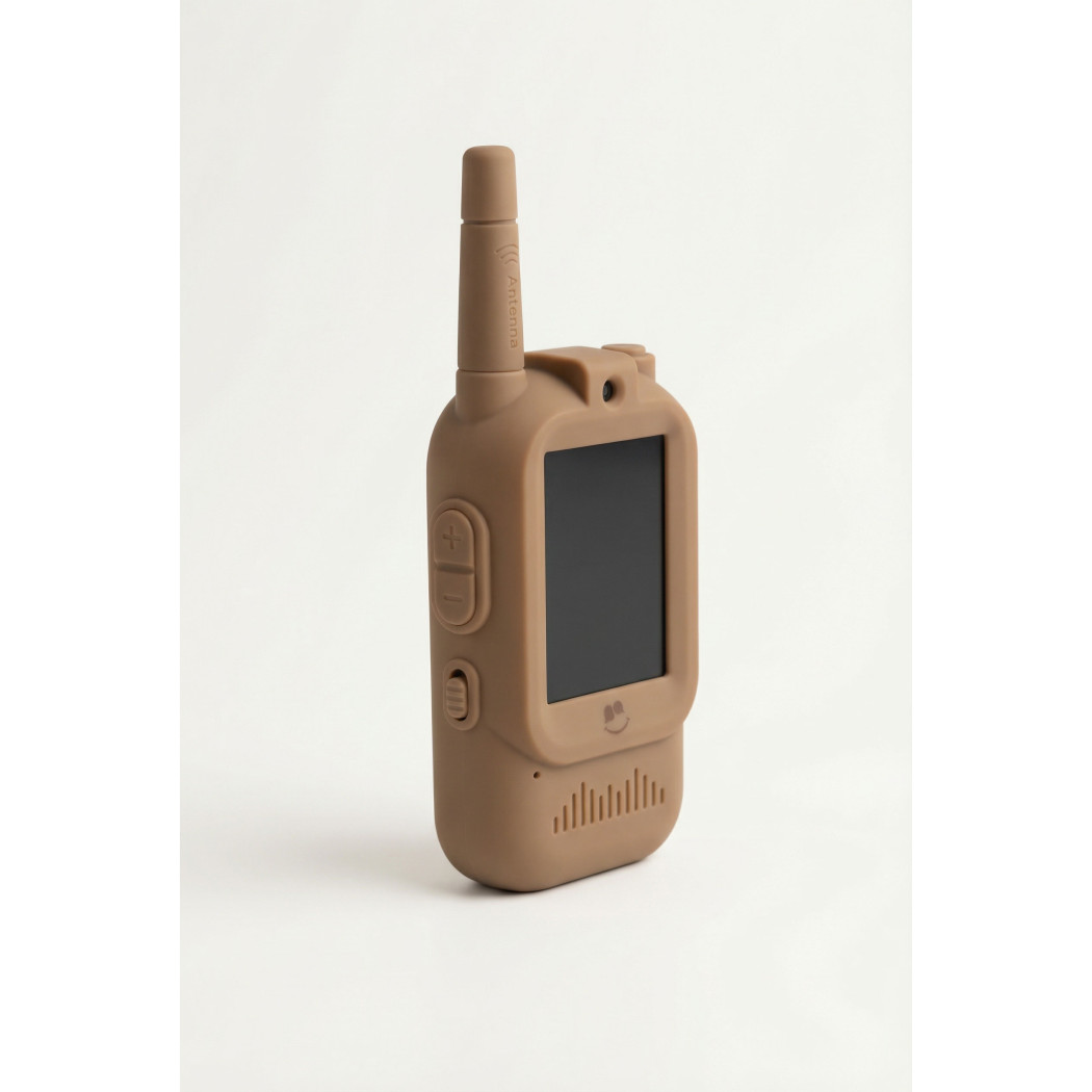 KidTooki Beżowe i Brązowe - Video Walki Talkie - Krótkofalówki Wideo dla Dzieci - Kidinex