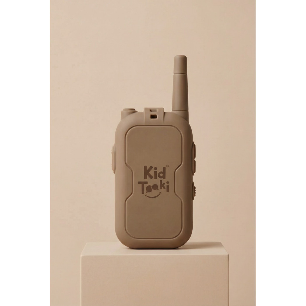 KidTooki Beżowe i Brązowe - Video Walki Talkie - Krótkofalówki Wideo dla Dzieci - Kidinex