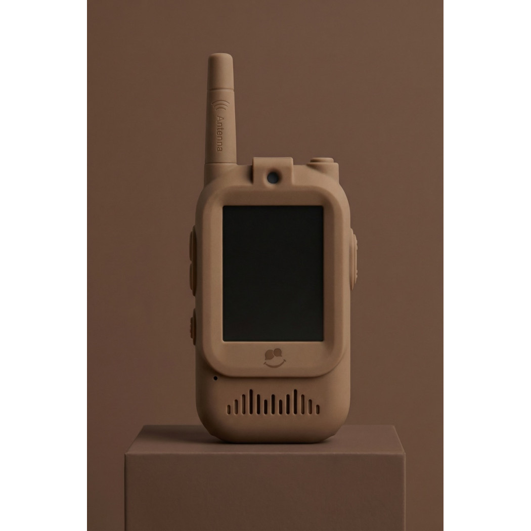 KidTooki Beżowe i Brązowe - Video Walkie Talkie - Krótkofalówki Wideo dla Dzieci - Kidinex