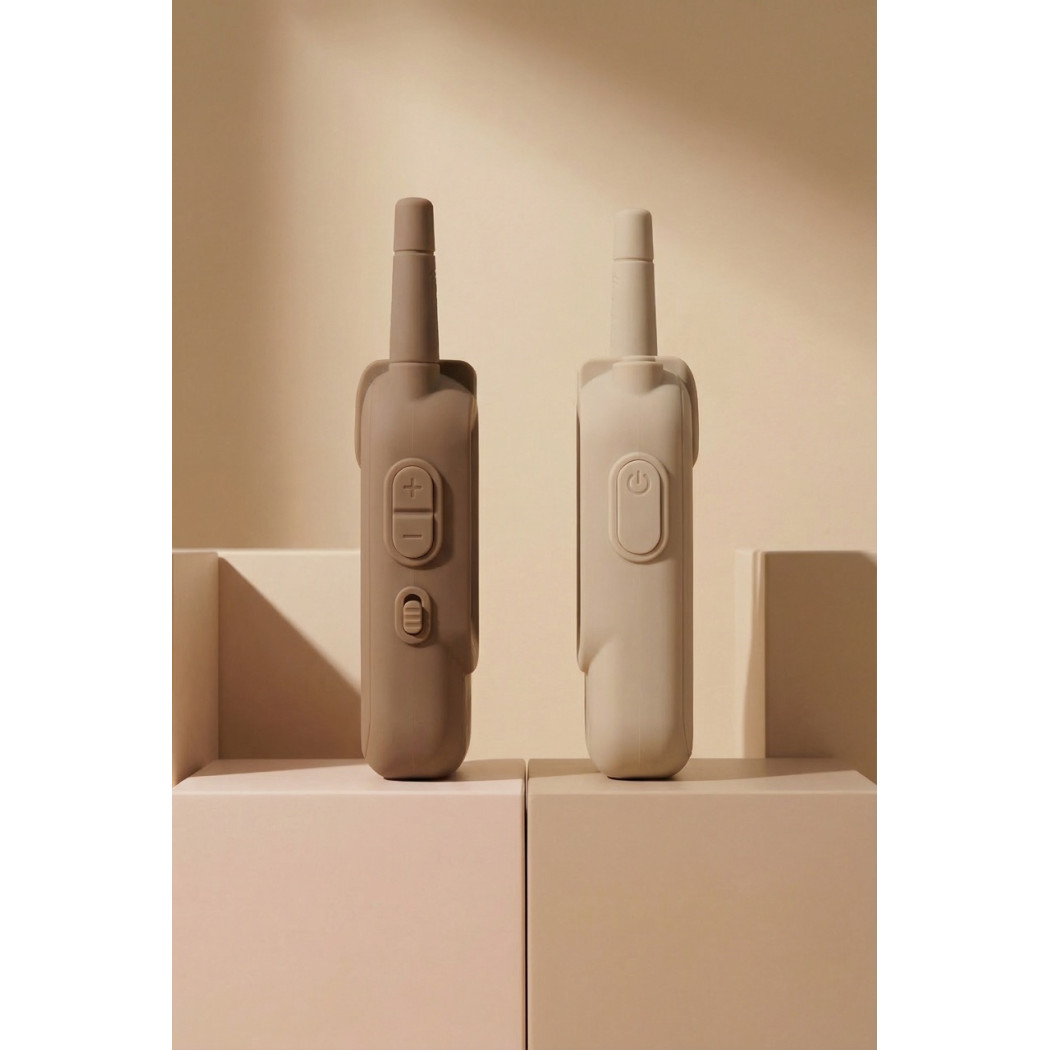 KidTooki Beżowe i Brązowe - Video Walkie Talkie - Krótkofalówki Wideo dla Dzieci - Kidinex