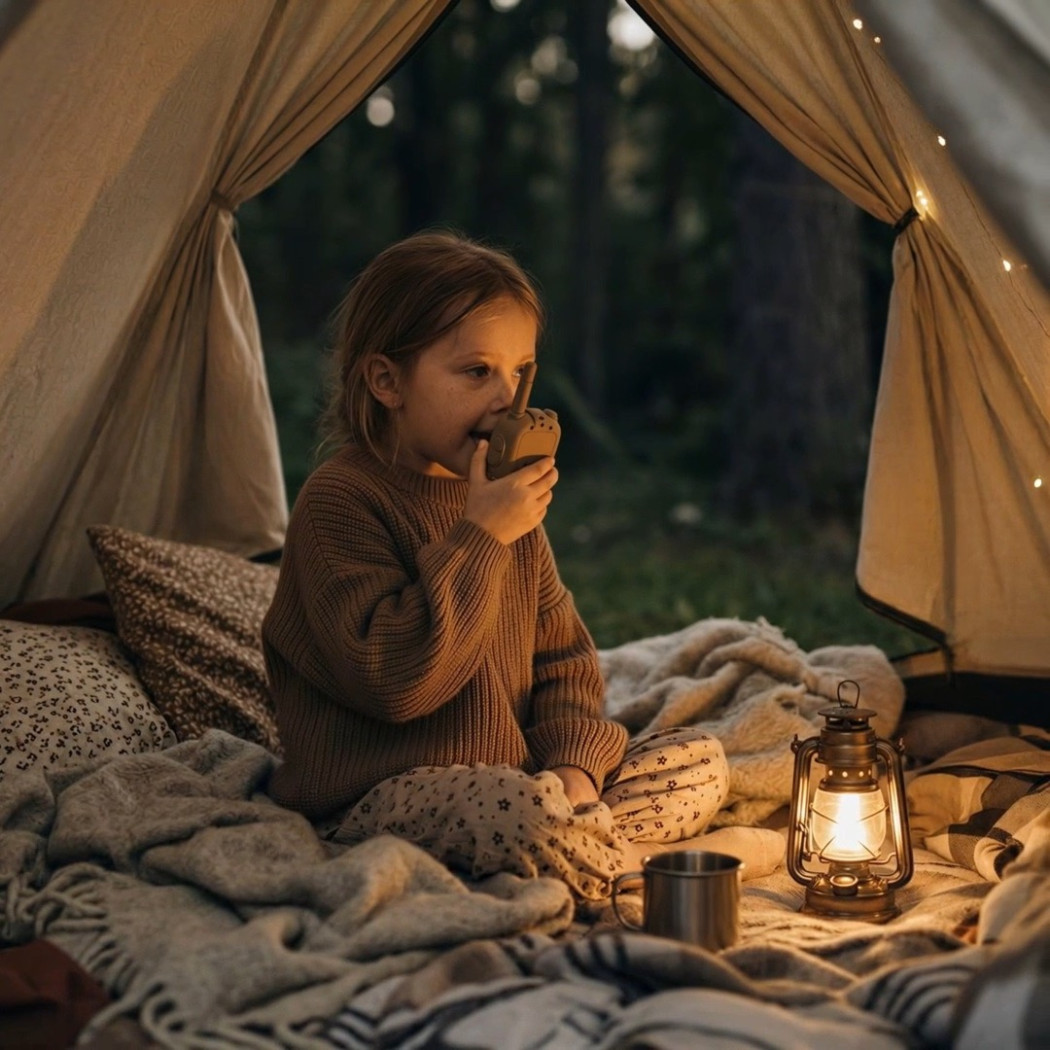 KidTooki Różowe i Brązowe - Video Walkie Talkie - Krótkofalówki Wideo dla Dzieci - Kidinex