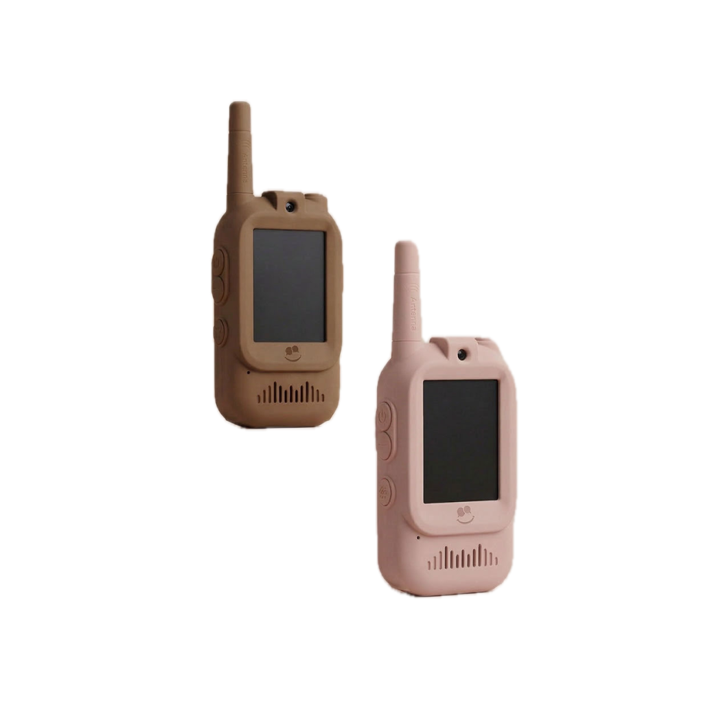 KidTooki Różowe i Brązowe - Video Walki Talkie - Krótkofalówki Wideo dla Dzieci - Kidinex