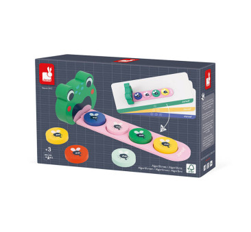 Algorytmy Żaby - Drewniana Układanka Logiczna - Gra Memo Zapamiętywanie - Janod