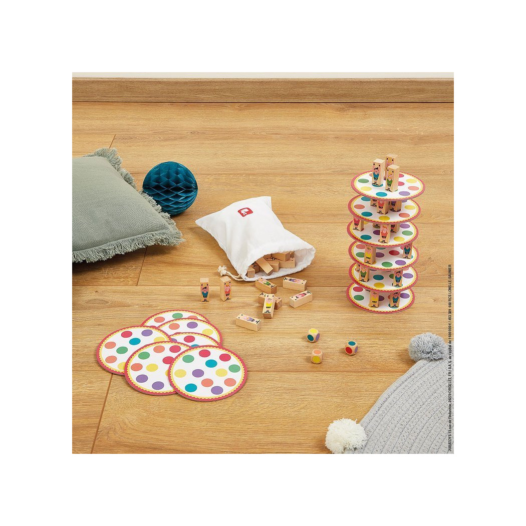 Akrobaci - Zręcznościowa Gra Konstrukcyjna - Układanie Wieży Balansowanie - Towarzyska Gra Rodzinna - Janod