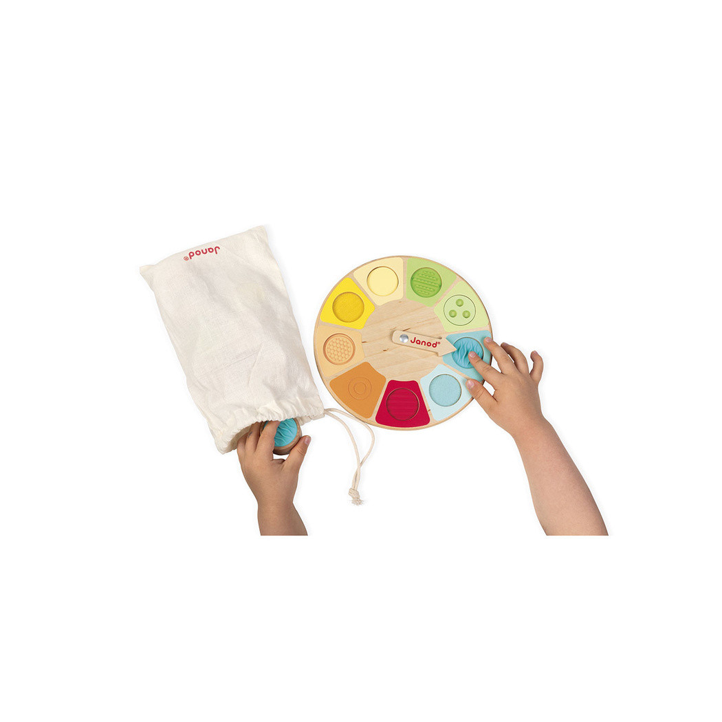 Koło Sensoriel - Sensoryczna Pamięciowa Gra Dotykowa - Dotykowe Memory - Janod