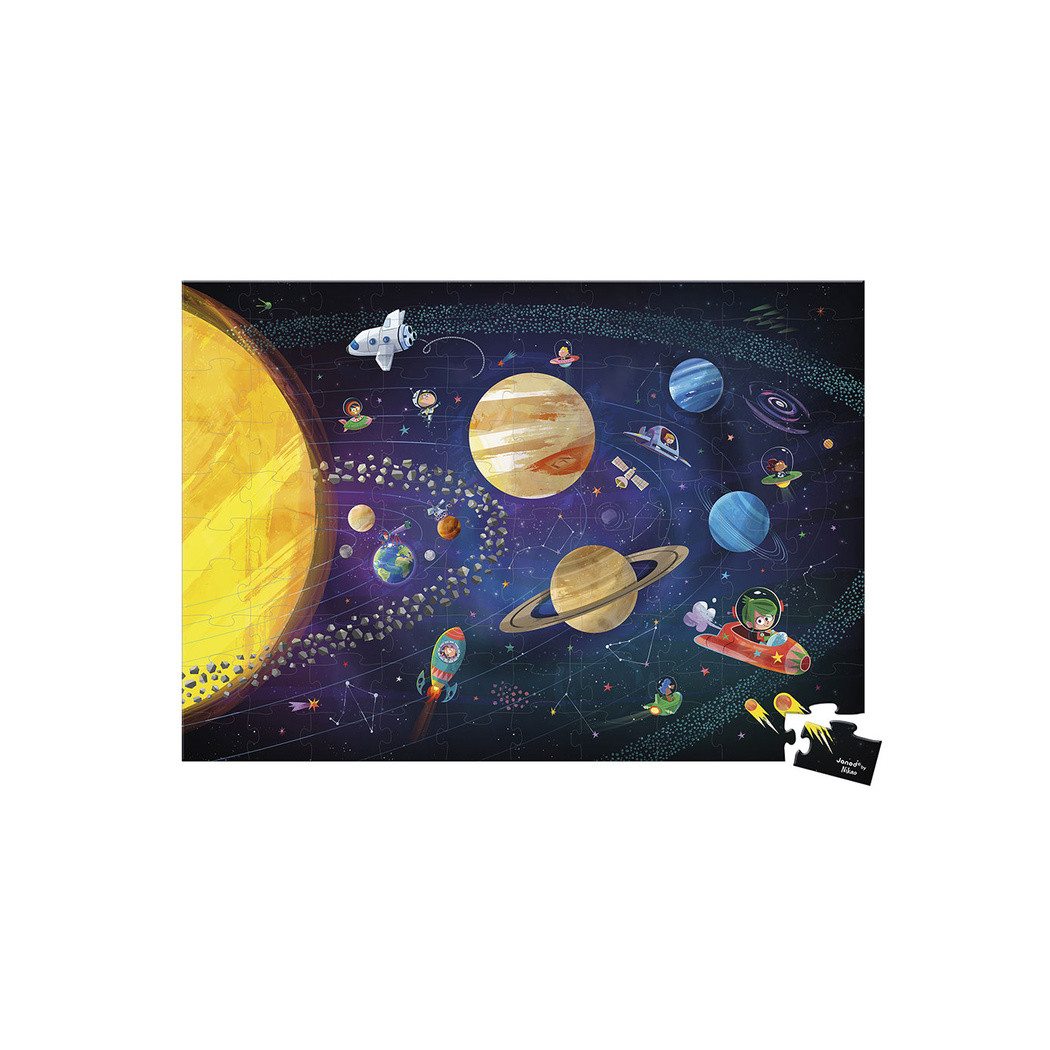 Układ Słoneczny - Puzzle Edukacyjne - 100 elementów 5+ - Janod