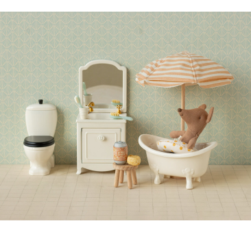 Koralowy Parasol Plażowy dla Myszek - Przeciwsłoneczny - Maileg