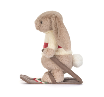 Króliczek na Nartach 20 cm - Pluszowy Królik Narciarz - Maskotka Przytulanka - JellyCat