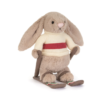 Króliczek na Nartach 20 cm - Pluszowy Królik Narciarz - Maskotka Przytulanka - JellyCat