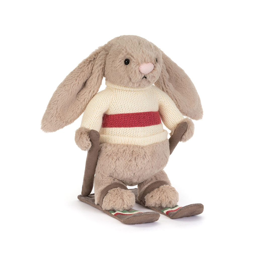 Króliczek na Nartach 20 cm - Pluszowy Królik Narciarz - Maskotka Przytulanka - JellyCat