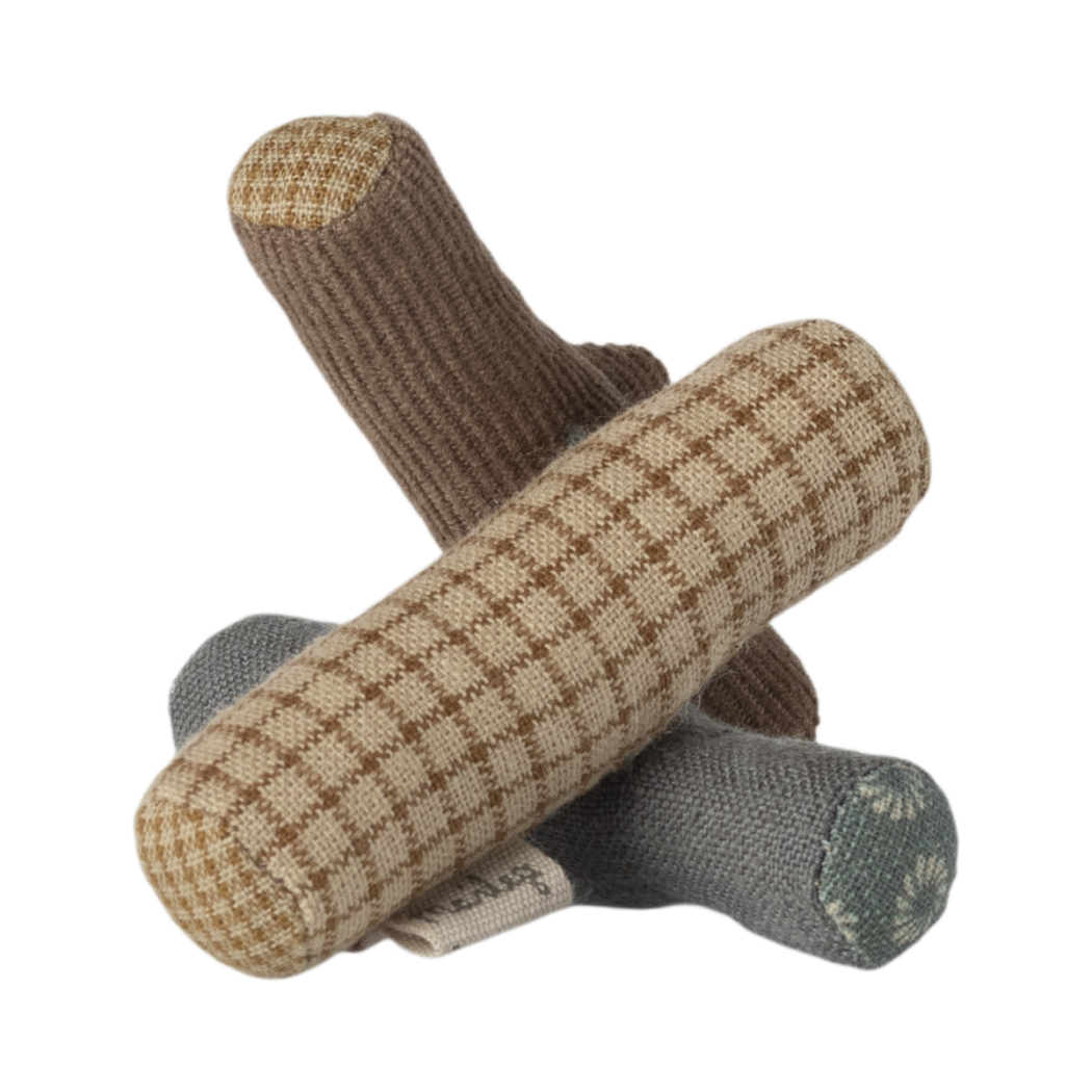 Ognisko dla Myszek - Zestaw Ogniskowy - Kijki Kiełbaski Pianki Pieczywo - Maileg