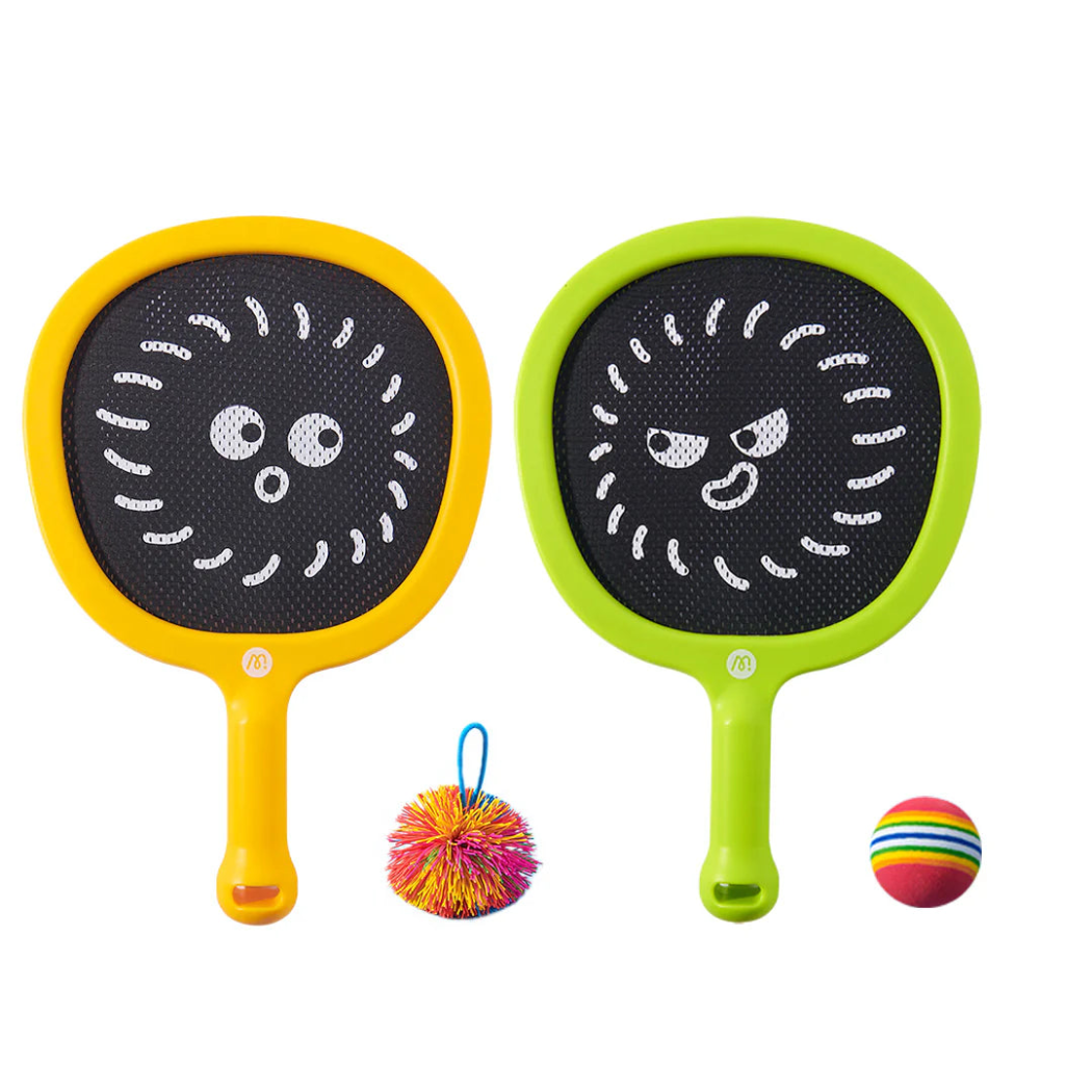 Rakietki dla Dzieci - Paletki Ogrodowe Siateczkowe - Dwie Piłki - Mideer