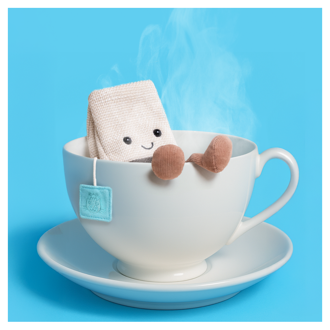 Steepy - Wesoła Torebka Herbaty 11 cm - Maskotka Przytulanka - JellyCat