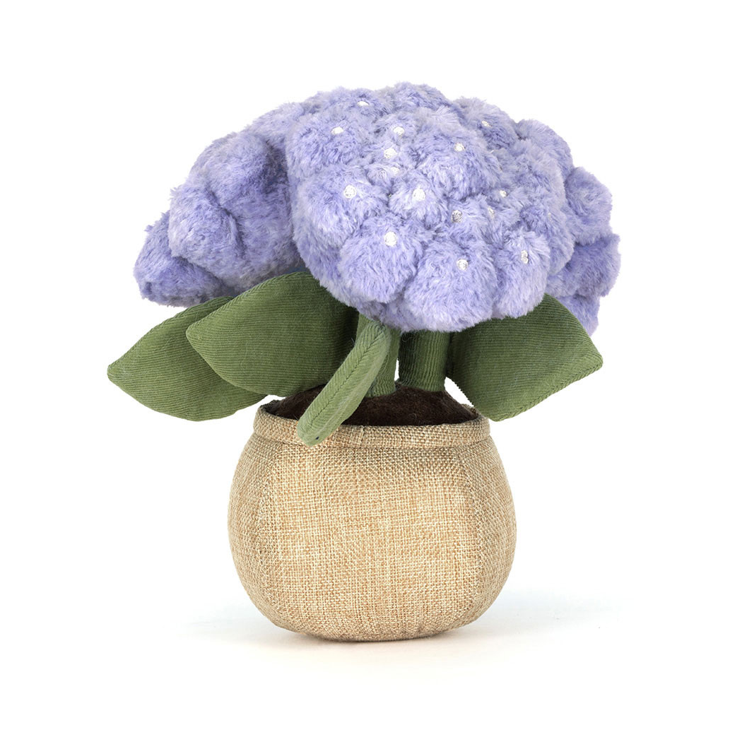 Wesoła Hortensja 24 cm - Pluszowe Kwiaty w Doniczce - Maskotka Przytulanka - JellyCat