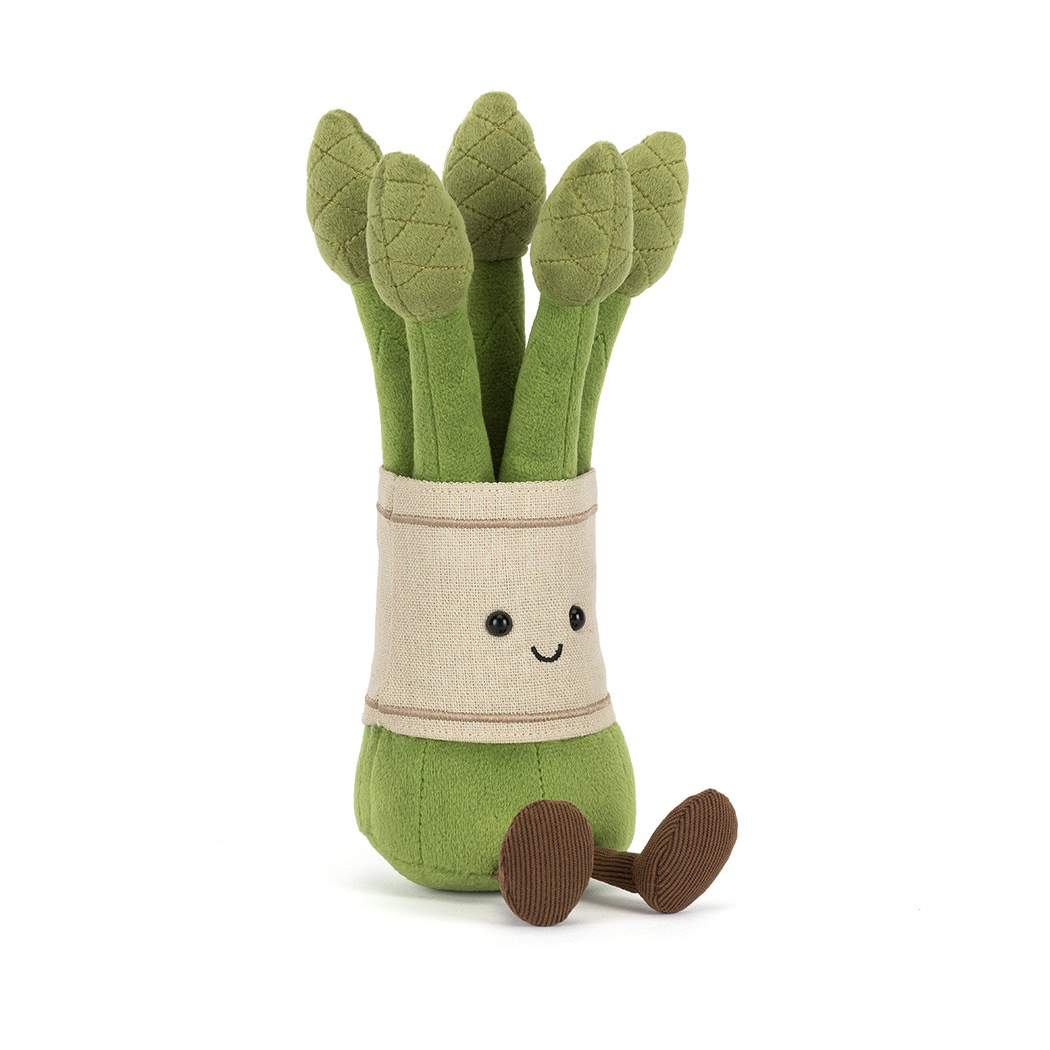Zabawne Szparagi 22 cm - Pluszowy Pęczek Zielonych Szparagów - Maskotka Przytulanka - JellyCat