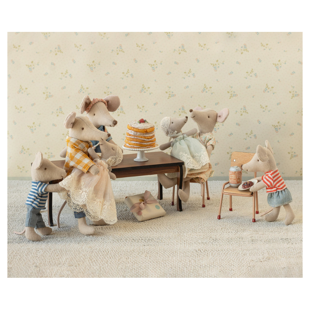 Myszka Dzidziuś w Miętowej Sukni i Koronkowym Czepku - Myszka Bobas Niemowlę - Baby Mouse - Maileg