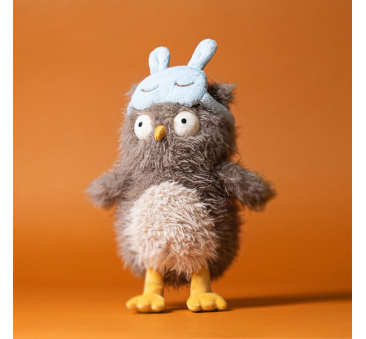 Audrey Hootsoftly - Sowa Śpioch z Opaską na Oczy 24 cm Sówka - Maskotka Przytulanka - JellyCat