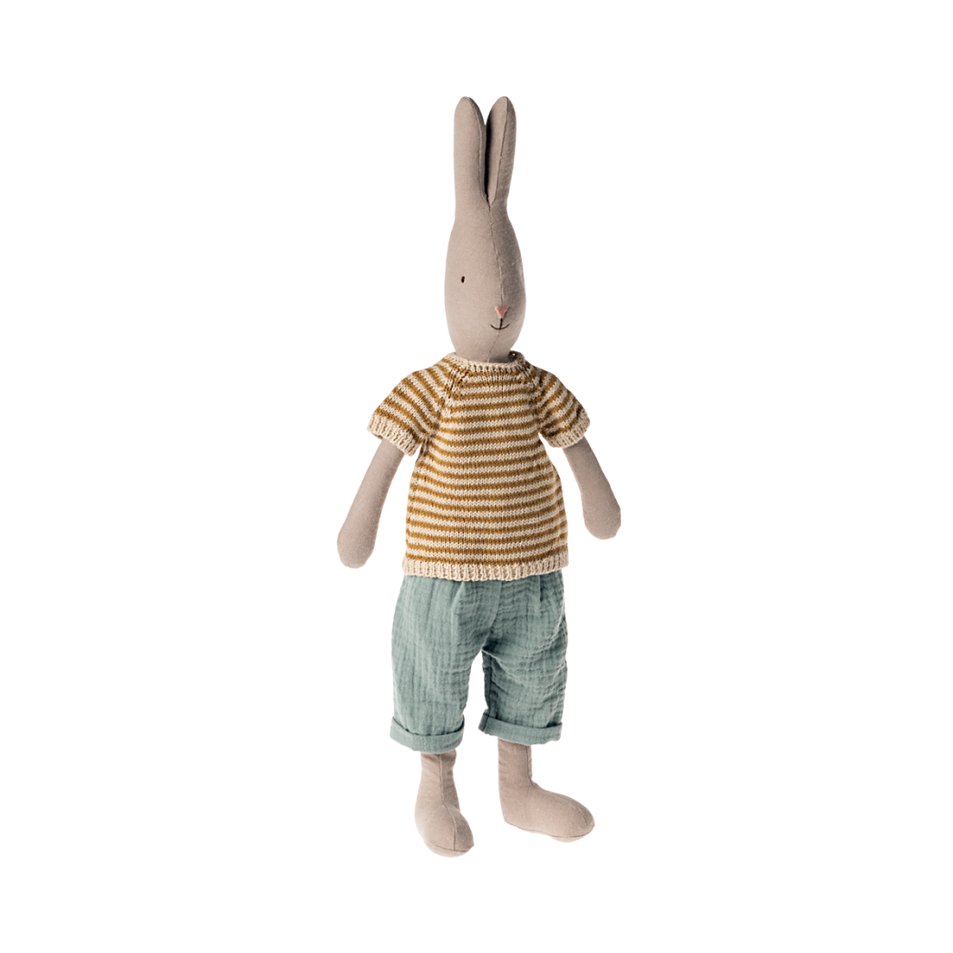 Króliczek w Sweterku i Krótkich Spodniach 49 cm - Rabbit size 3 - Królik Maskotka Przytulanka - Maileg