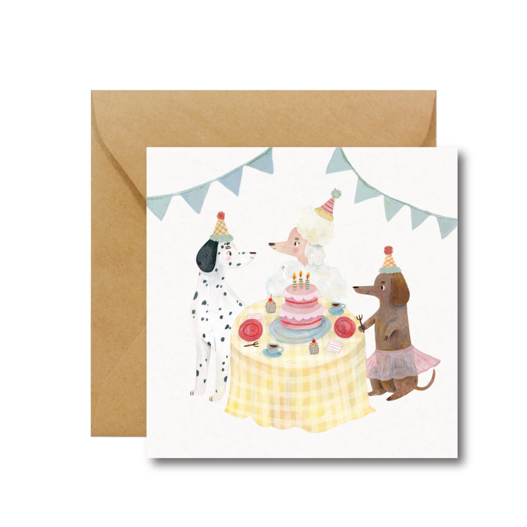 Urodzinowe Pieski - Kartka Okolicznościowa na Urodziny - Kartka Urodzinowa na Życzenia - Hi Little