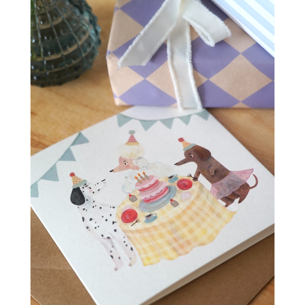 Urodzinowe Pieski - Kartka Okolicznościowa na Urodziny - Kartka Urodzinowa na Życzenia - Hi Little