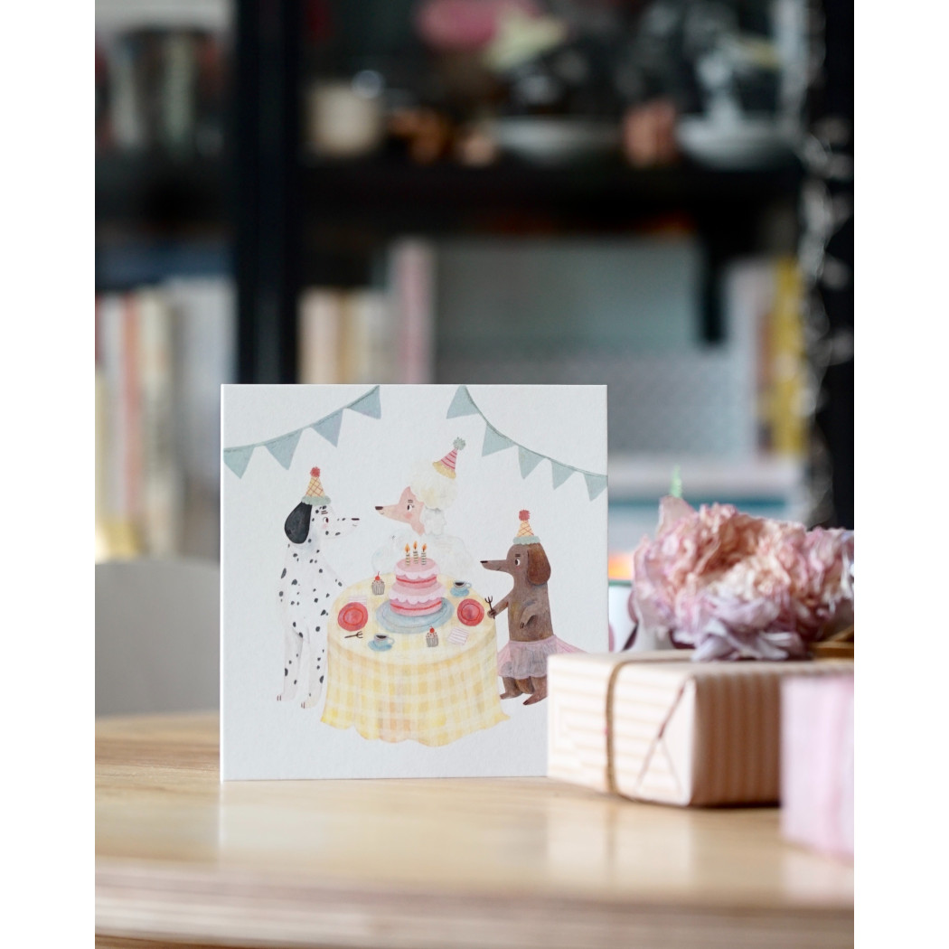 Urodzinowe Pieski - Kartka Okolicznościowa na Urodziny - Kartka Urodzinowa na Życzenia - Hi Little