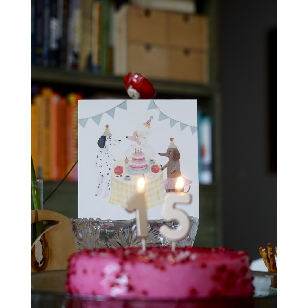 Urodzinowe Pieski - Kartka Okolicznościowa na Urodziny - Kartka Urodzinowa na Życzenia - Hi Little