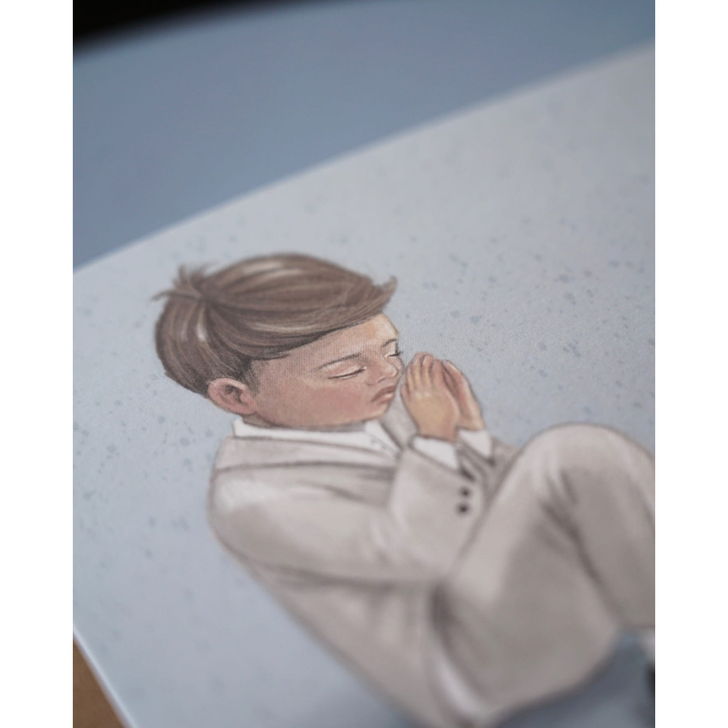 Kartka na I Komunię Świętą dla Chłopca - Kartka Okolicznościowa Komunijna na Życzenia - Hi Little