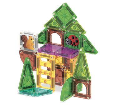 Treehouse - Podróżne Klocki Magnetyczne 26 el. w Metalowym Pudełku - Travel Set - Magna-Tiles