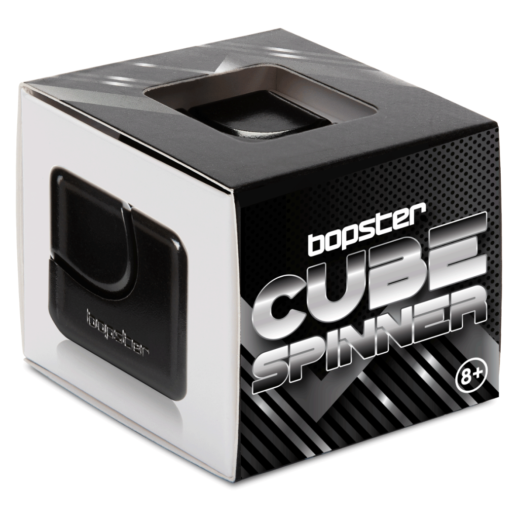 Czarny Spinner Kostka - Zabawka Sensoryczna Cube Fidget Toy - bopster