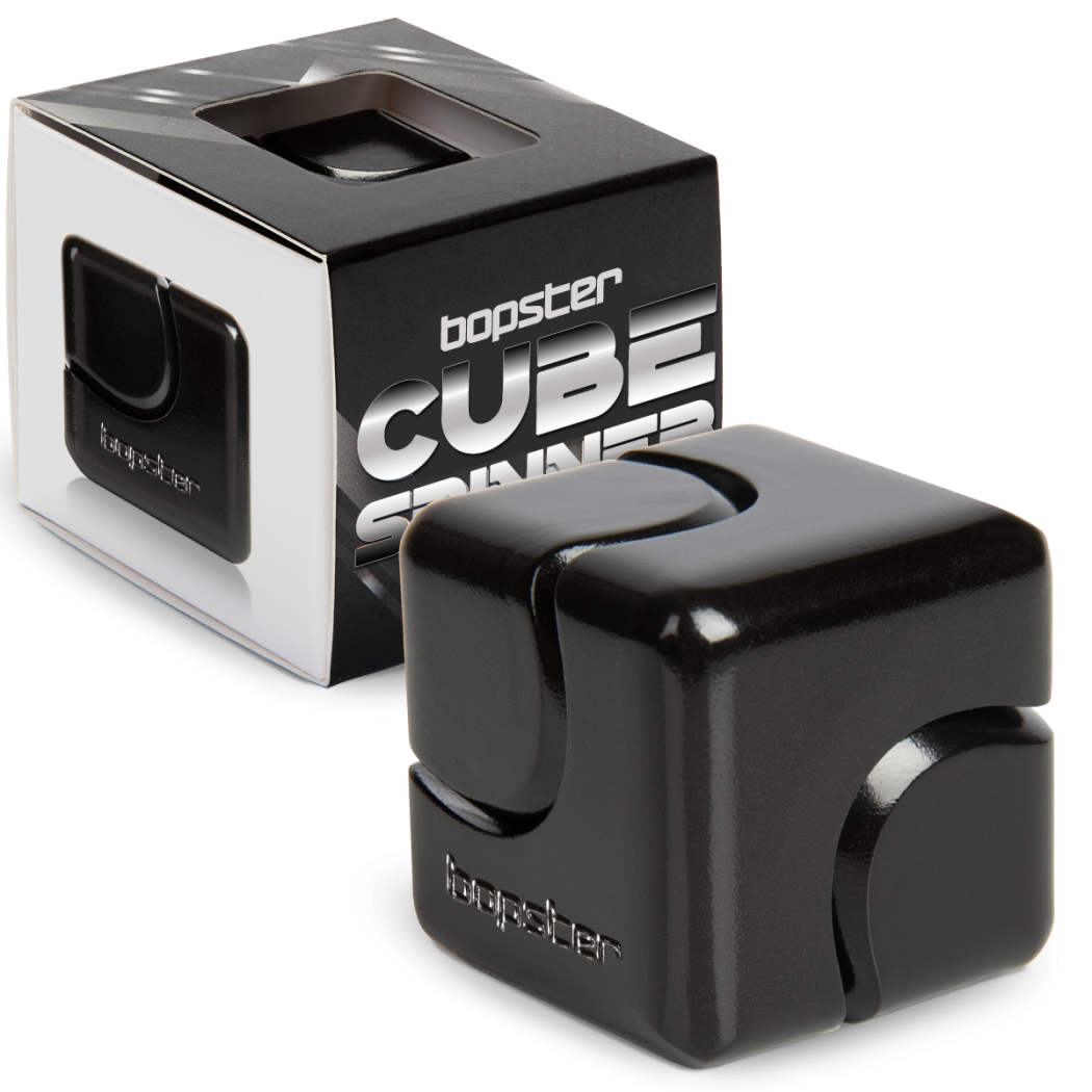 Czarny Spinner Kostka - Zabawka Sensoryczna Cube Fidget Toy - bopster