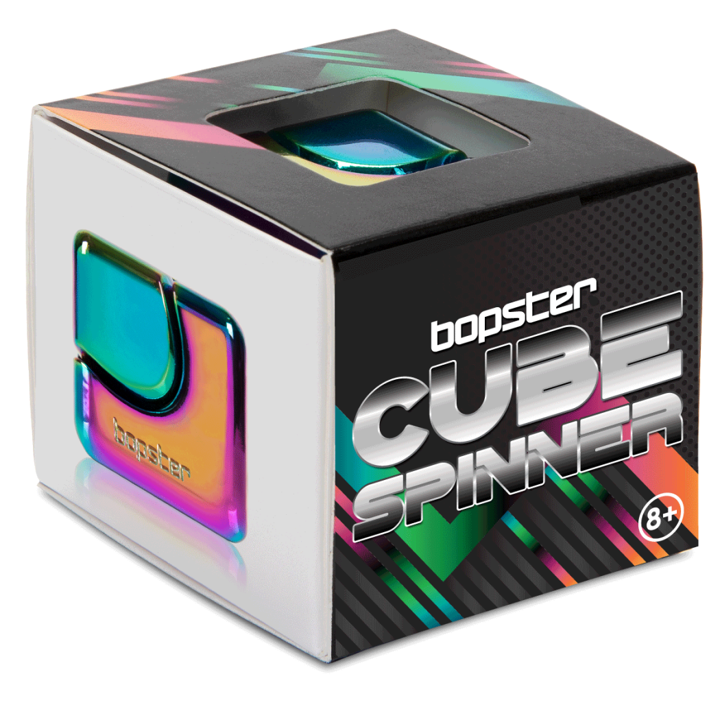 Metaliczny Spinner Kostka - Zabawka Sensoryczna Cube Fidget Toy - bopster