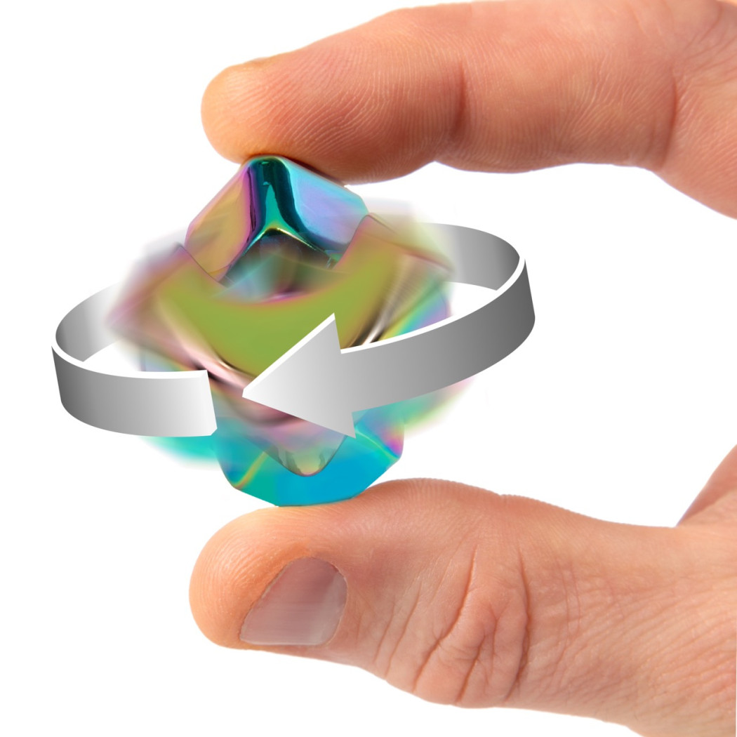 Metaliczny Spinner Kostka - Zabawka Sensoryczna Cube Fidget Toy - bopster