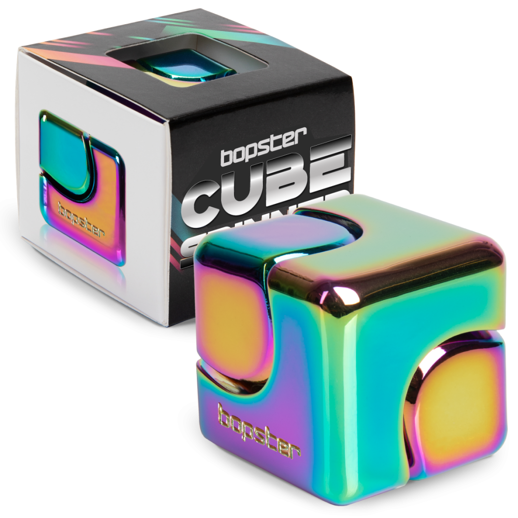 Metaliczny Spinner Kostka - Zabawka Sensoryczna Cube Fidget Toy - bopster