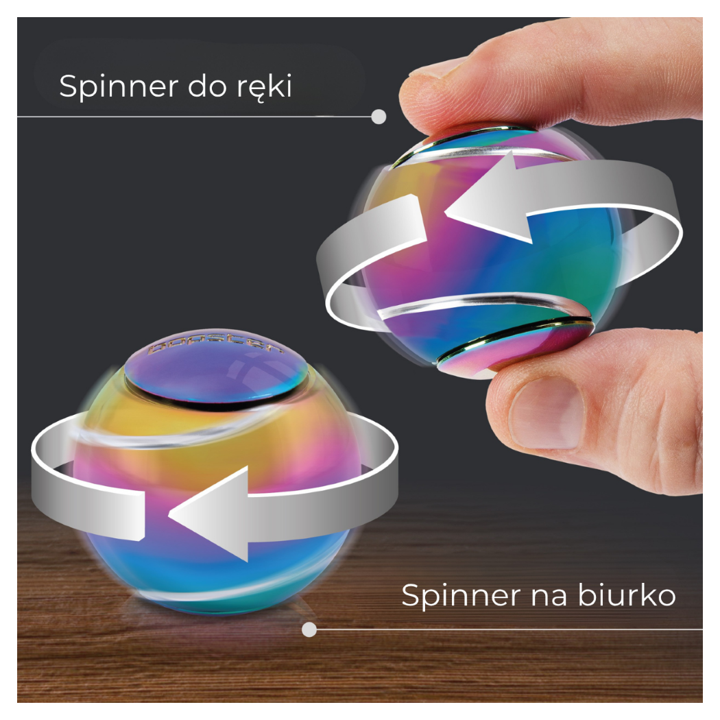 Metaliczny Spinner Kulka - Zabawka Sensoryczna - Ball Fidget Toy - bopster