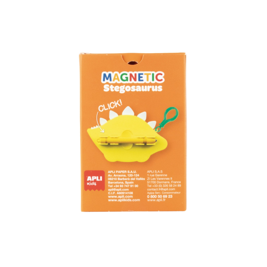 Dinozaur Stegozaur - Kieszonkowa Tablica Magnetyczna z Rysikiem i Zawieszką - Apli Kids