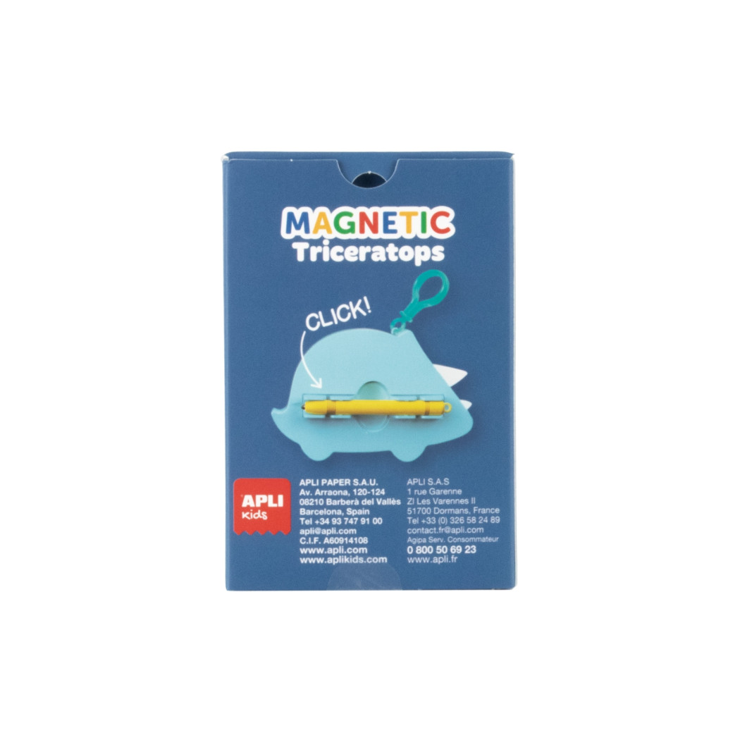 Dinozaur Triceratops - Kieszonkowa Tablica Magnetyczna z Rysikiem i Zawieszką - Apli Kids