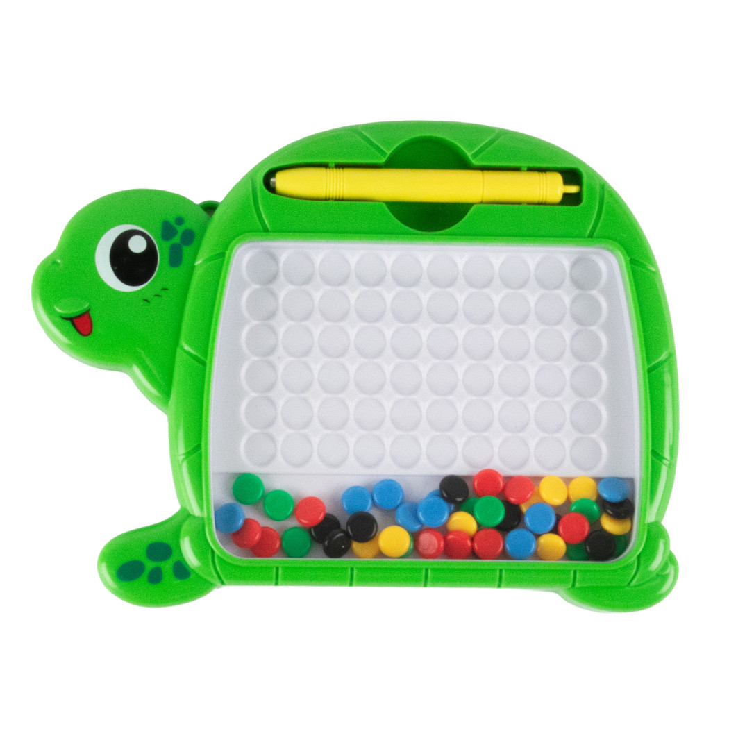 Żółw - Ćwiczenie Koncentracji - Kieszonkowa Magnetyczna Układanka z Rysikiem - Apli Kids